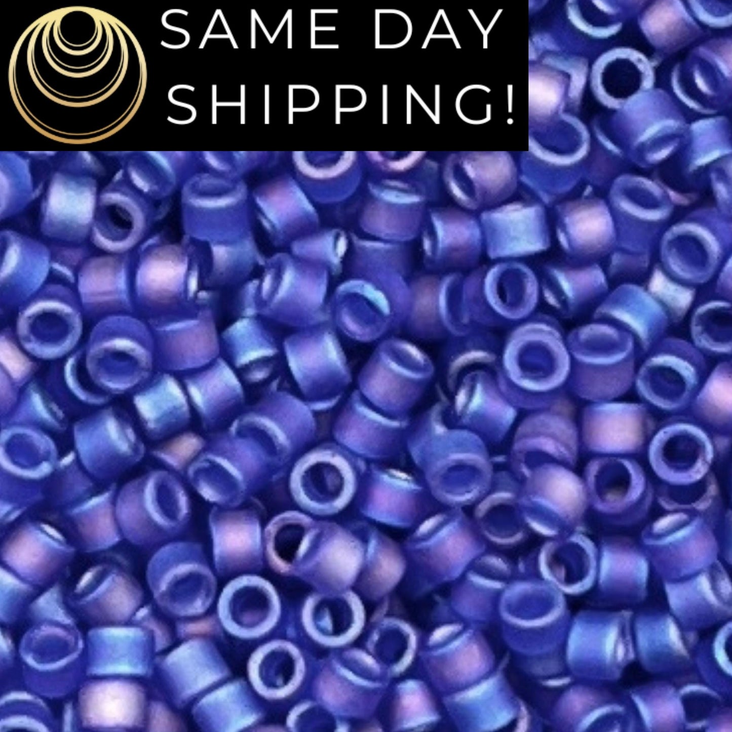 DB0864 11/0 Miyuki Delica Beads Matte Transparent Cobalt Blue AB