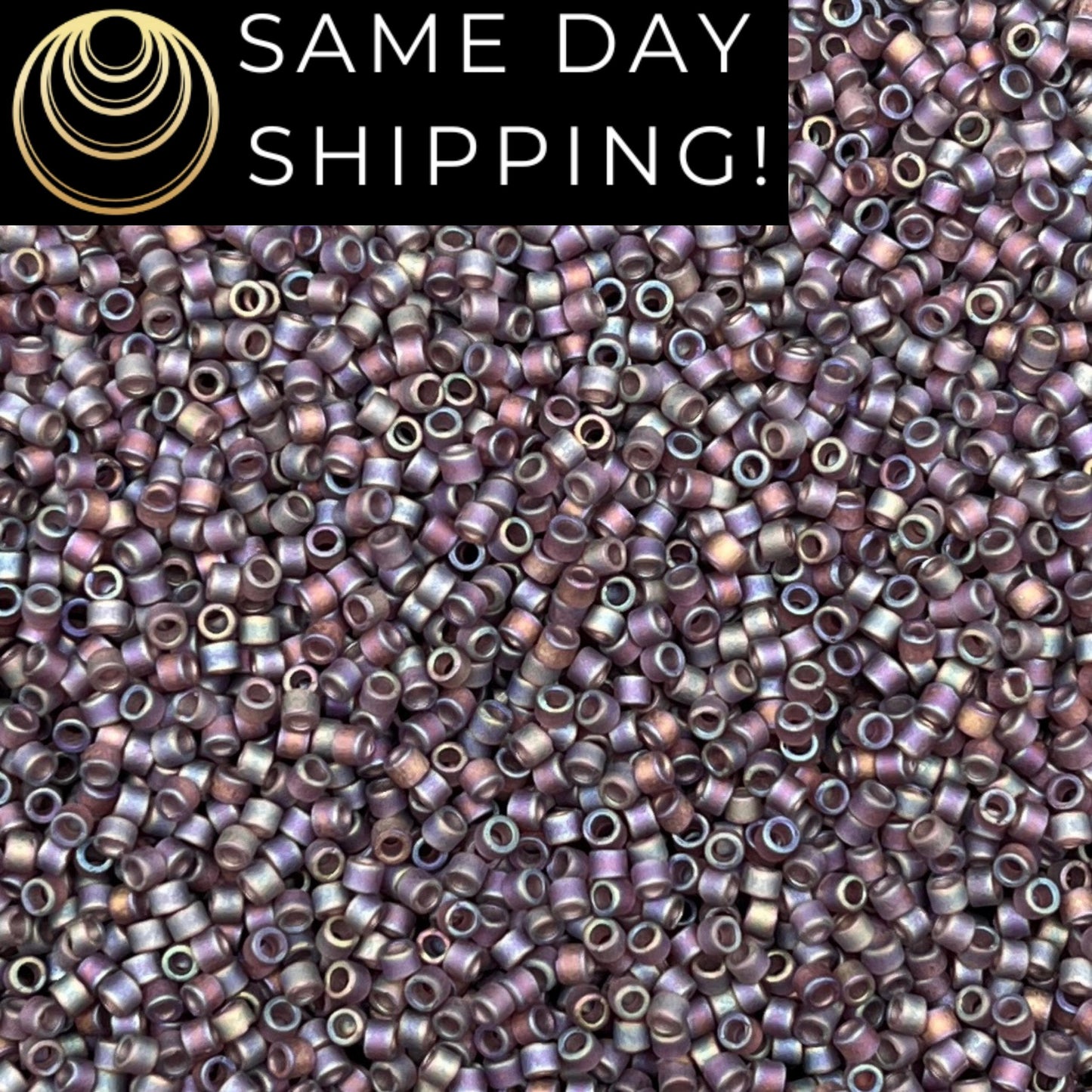 DB0869 11/0 Miyuki Delica Beads Matte Transparent Mauve AB