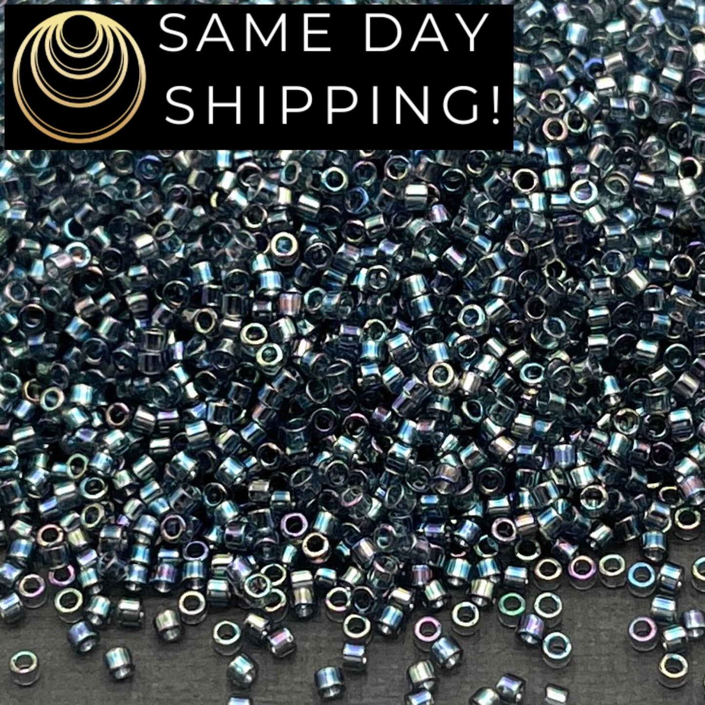 DB0179 11/0 Miyuki Delica Beads Transparent Gray AB