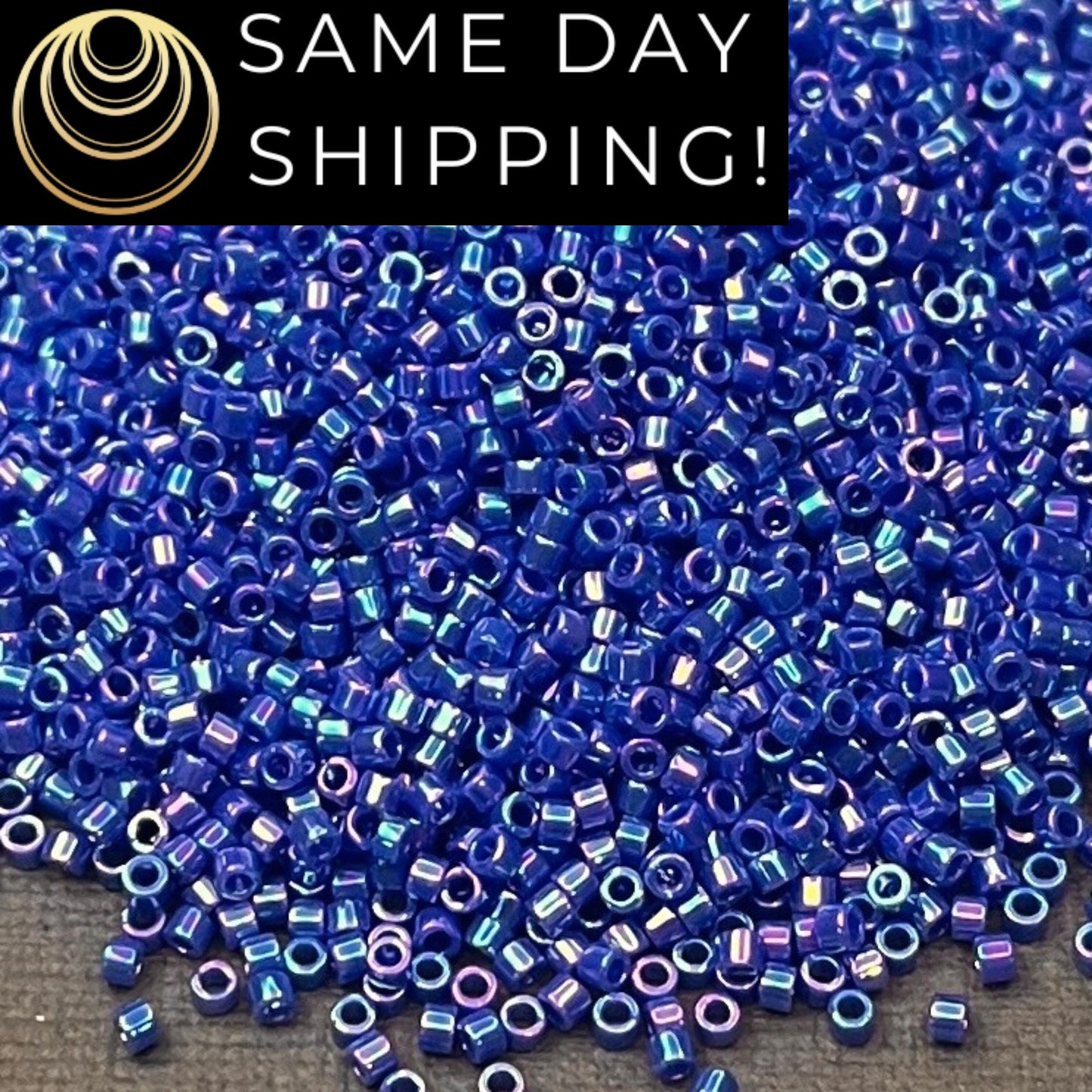 DB1578 11/0 Miyuki Delica Beads Opaque Cyan Blue AB