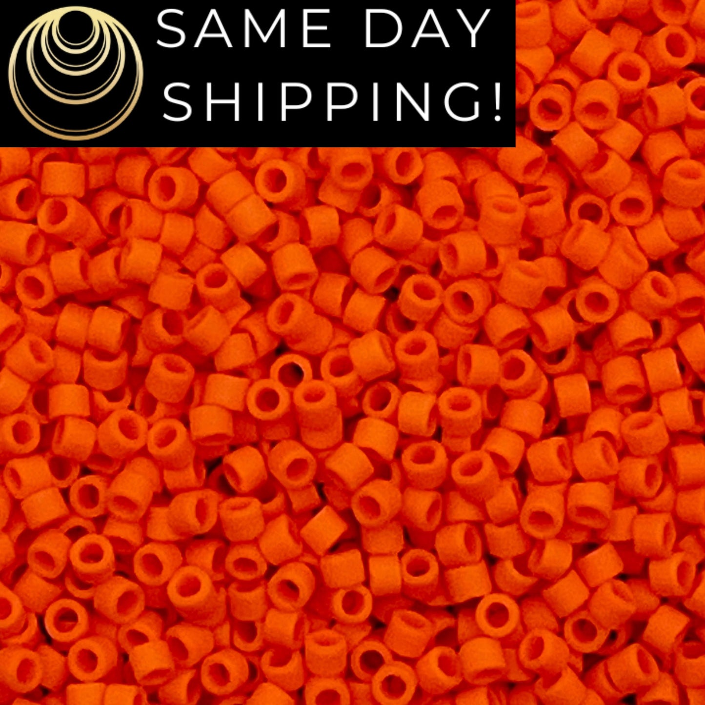 DB0752 11/0 Miyuki Delica Beads Matte Opaque Orange