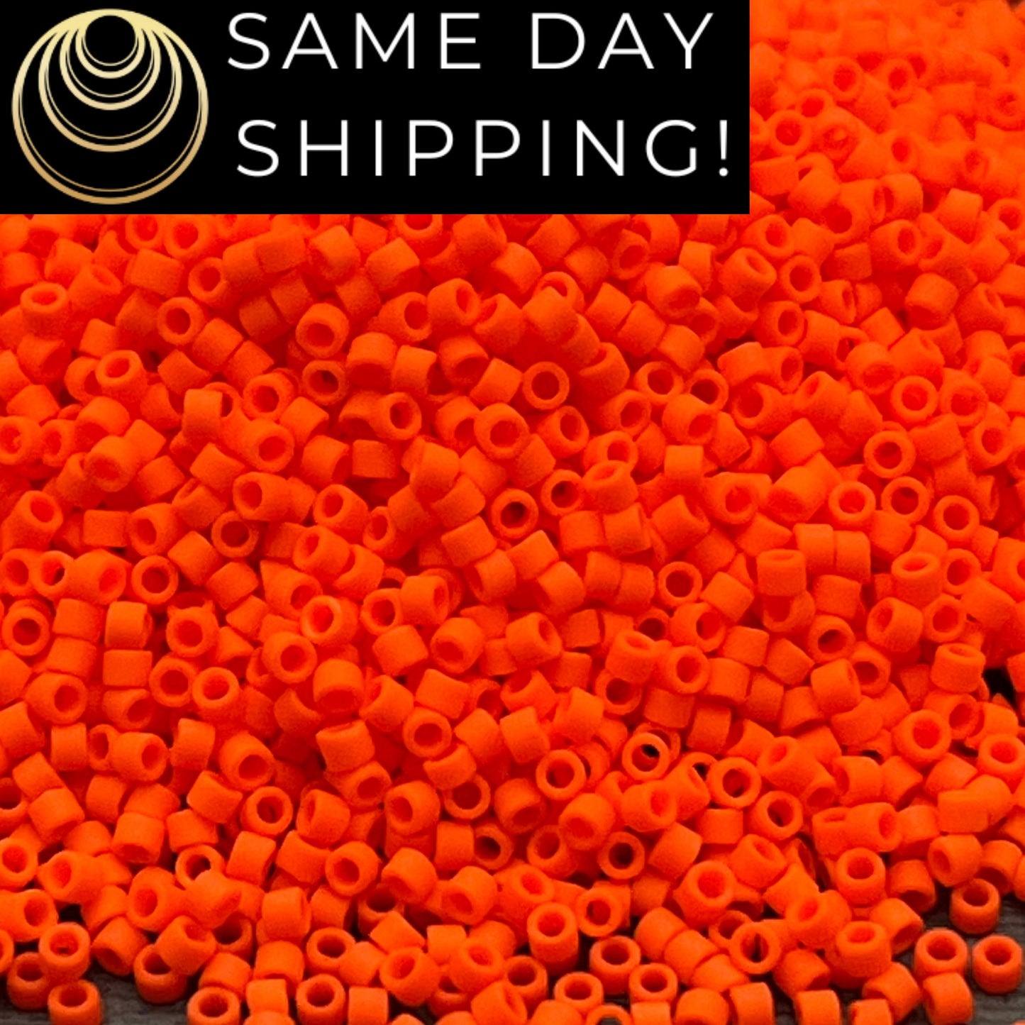 DB0752 11/0 Miyuki Delica Beads Matte Opaque Orange
