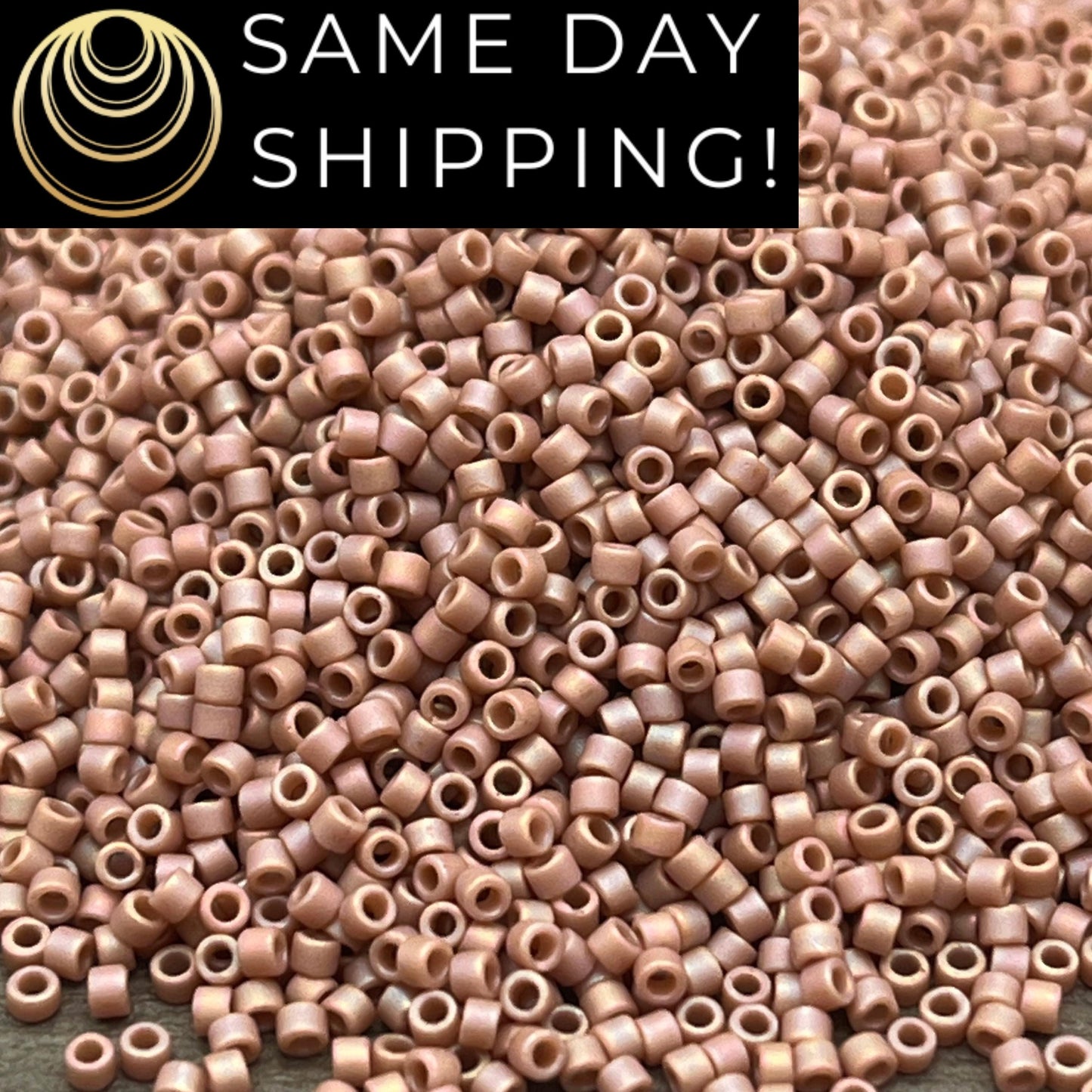 DB2305 11/0 Miyuki Delica Beads Matte Opaque Glazed Beige AB