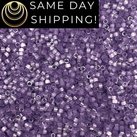 DB1809 11/0 Miyuki Delica Beads Dyed Lilac Silk Satin