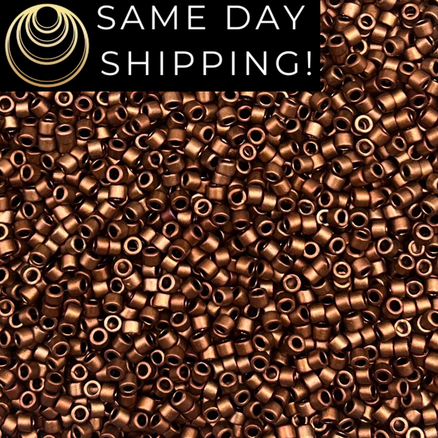 DB1051 11/0 Miyuki Delica Beads Matte Metallic Bronze Gold Iris