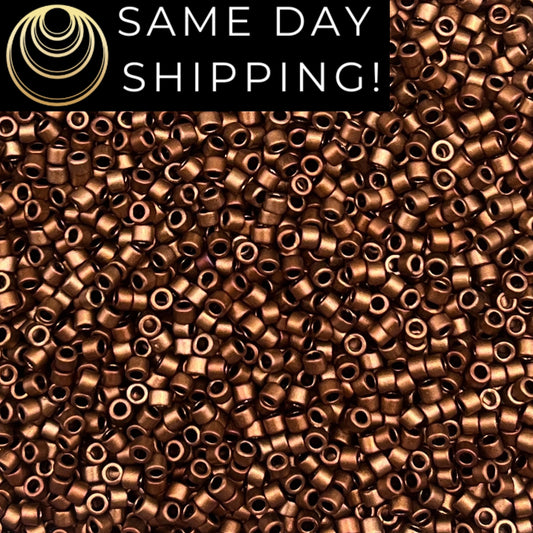 DB1051 11/0 Miyuki Delica Beads Matte Metallic Bronze Gold Iris