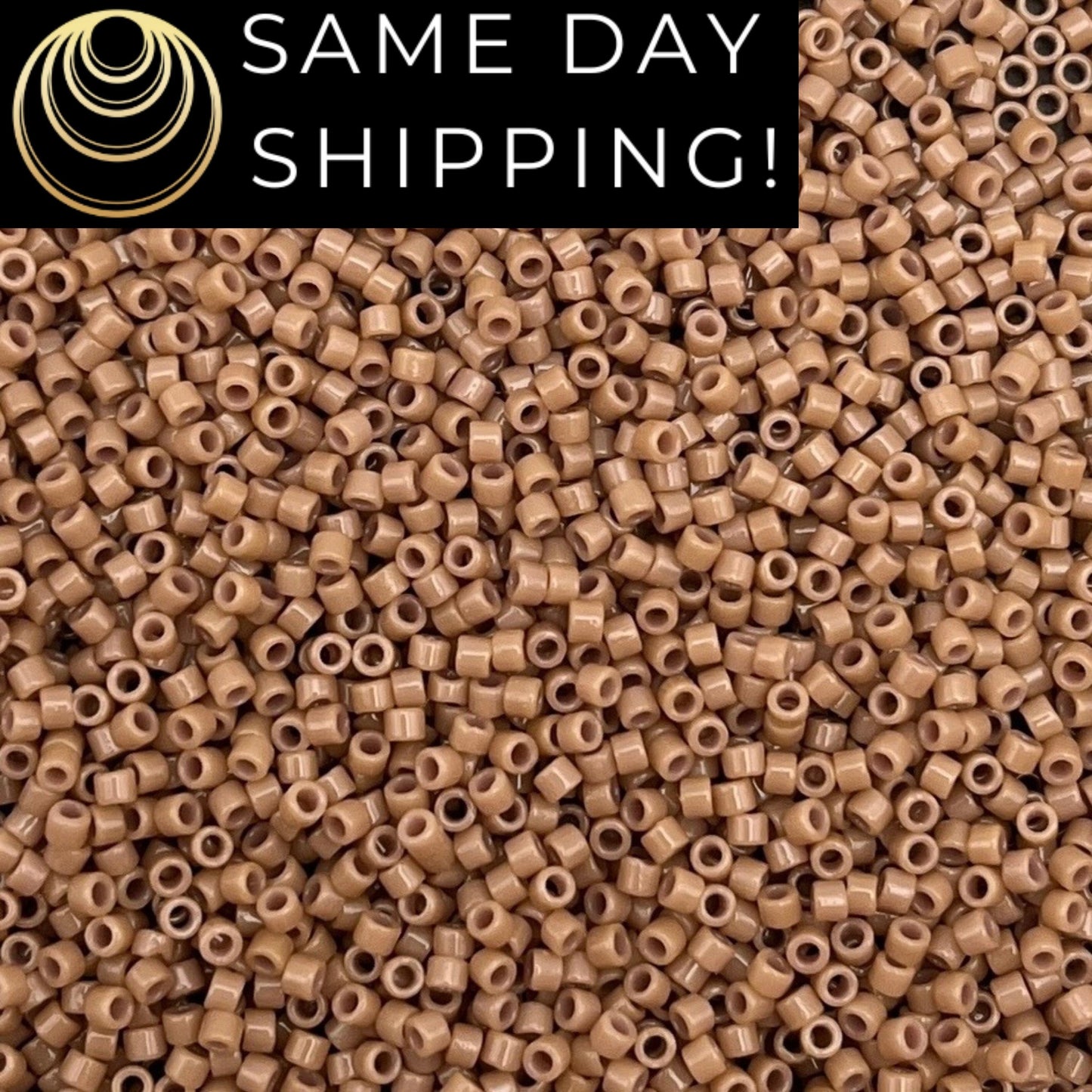 DB2105 11/0 Miyuki Delica Beads Duracoat Opaque Dark Beige