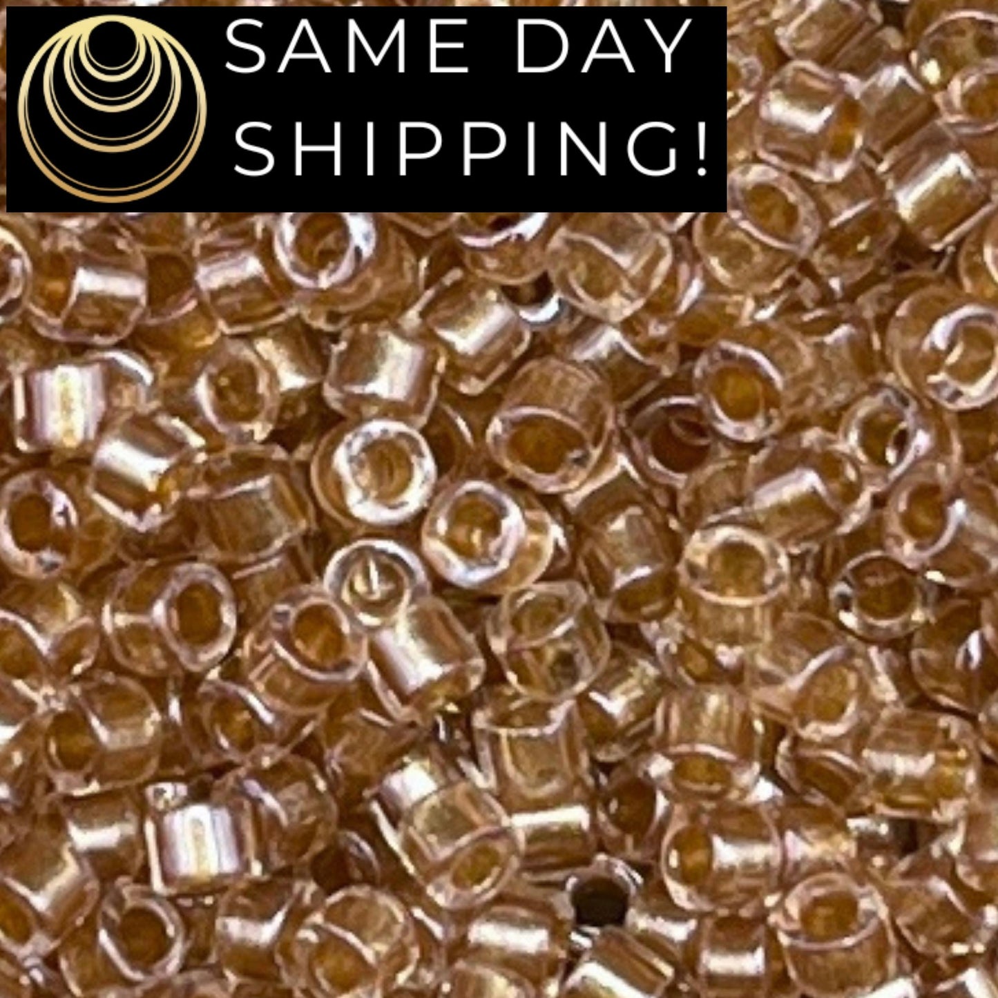 DB0901 11/0 Miyuki Delica Beads Sparkling Honey Beige Lined Crystal