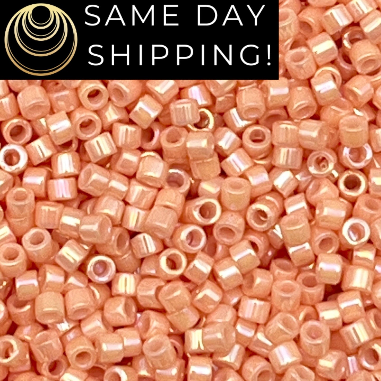DB0207 11/0 Miyuki Delica Beads Opaque Tea Rose Luster