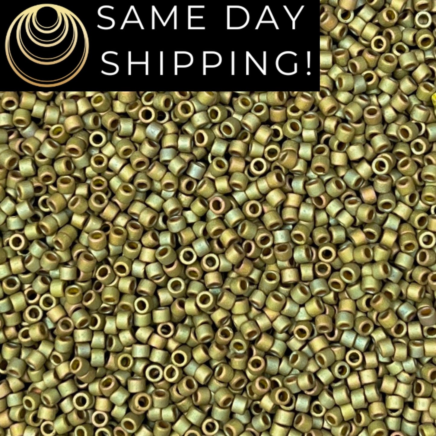 DB0372 11/0 Miyuki Delica Beads Matte Opaque Light Olive Luster