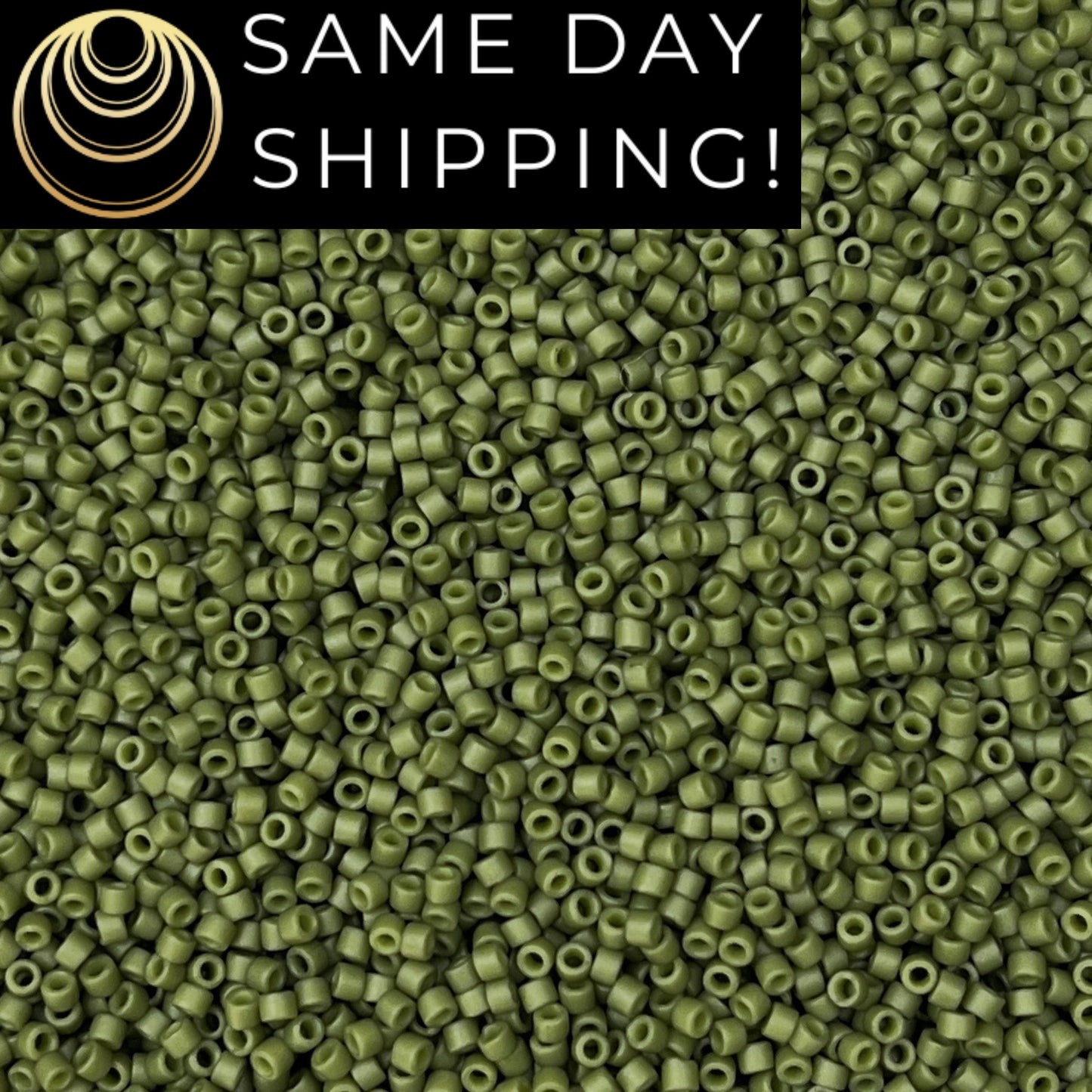 DB0391 11/0 Miyuki Delica Beads Matte Opaque Olive Green