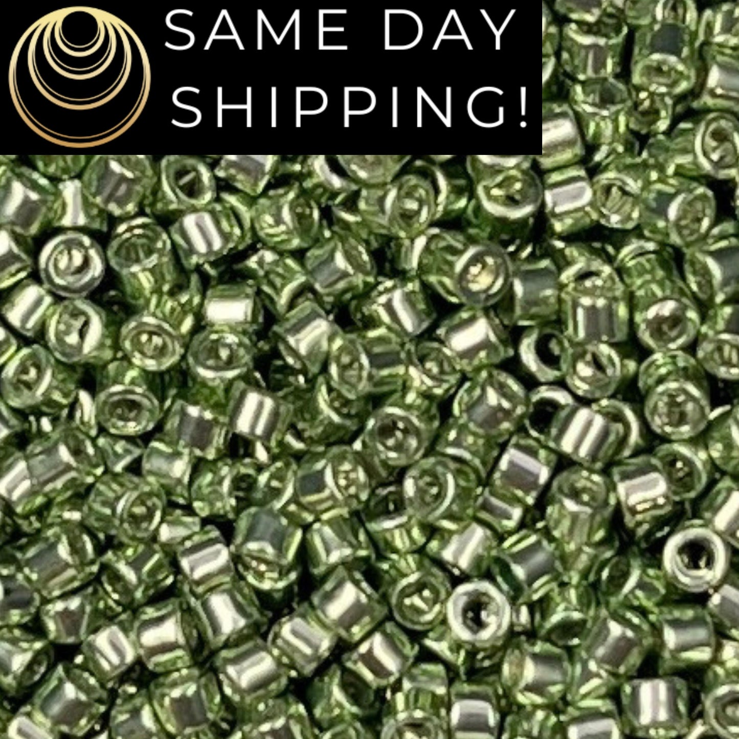 DB0413 11/0 Miyuki Delica Beads Galvanized Moss Green
