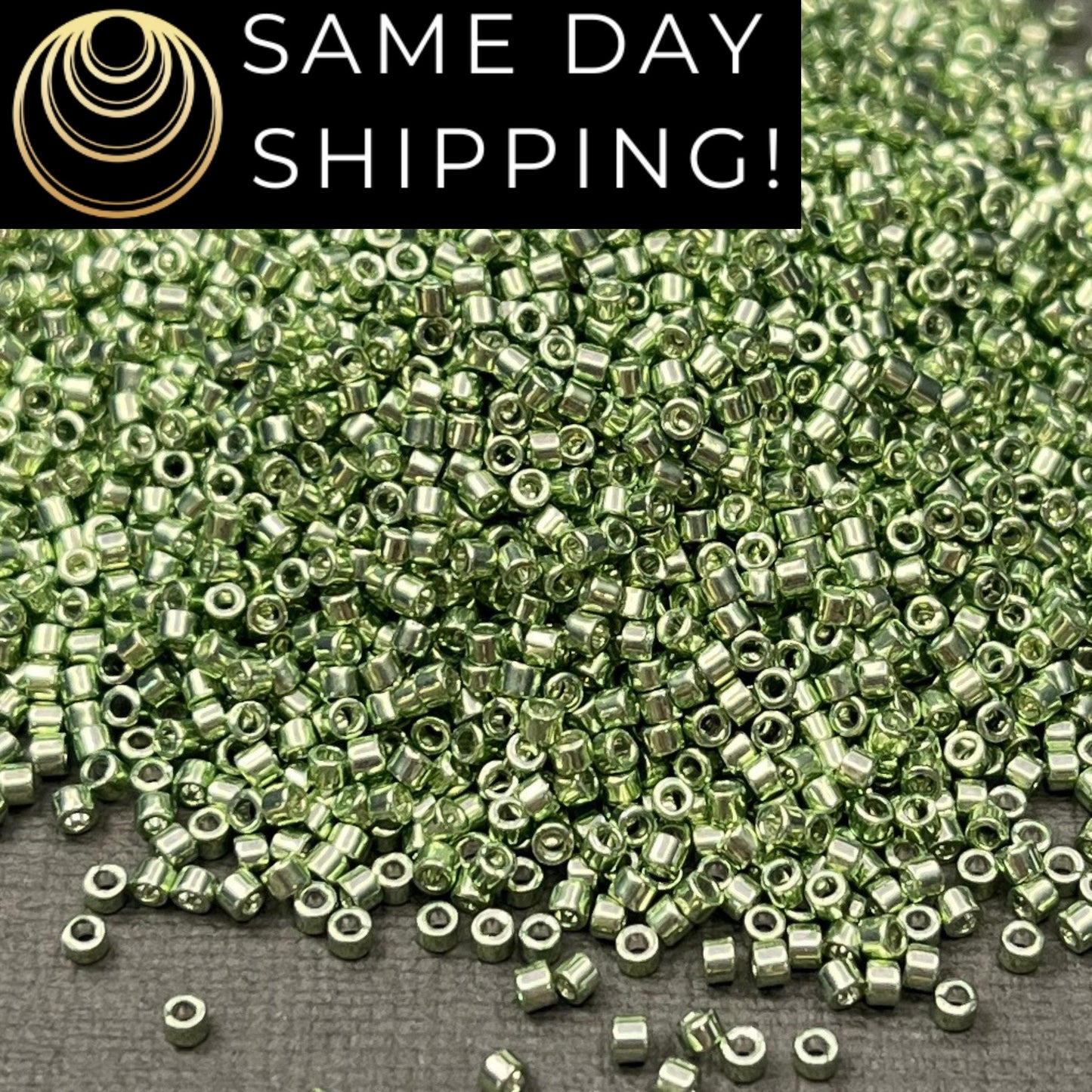 DB0413 11/0 Miyuki Delica Beads Galvanized Moss Green