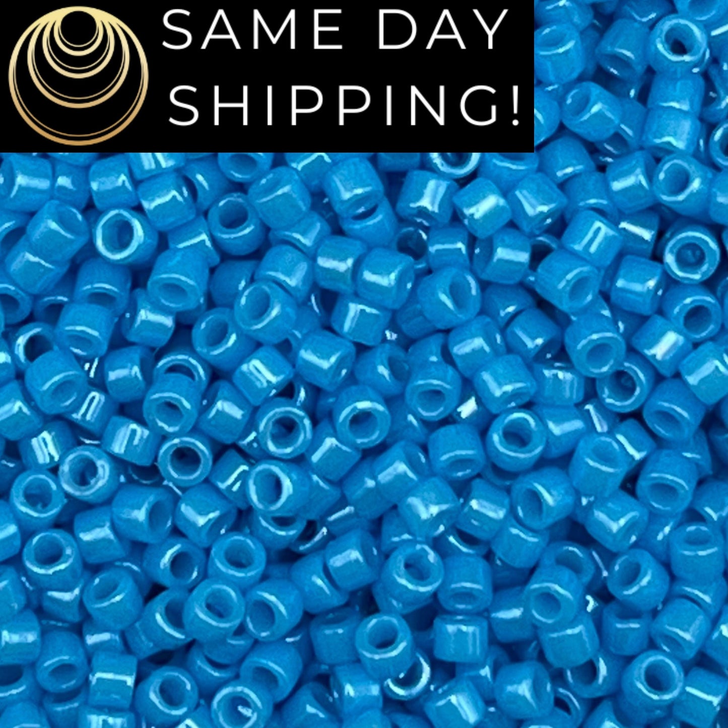 DB0659 11/0 Miyuki Delica Beads Dyed Opaque Capri Blue
