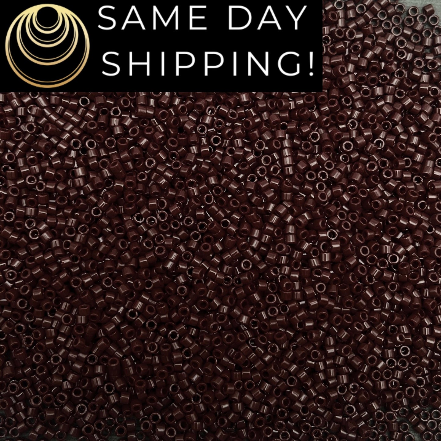DB0734 11/0 Miyuki Delica Beads Opaque Chocolate Brown