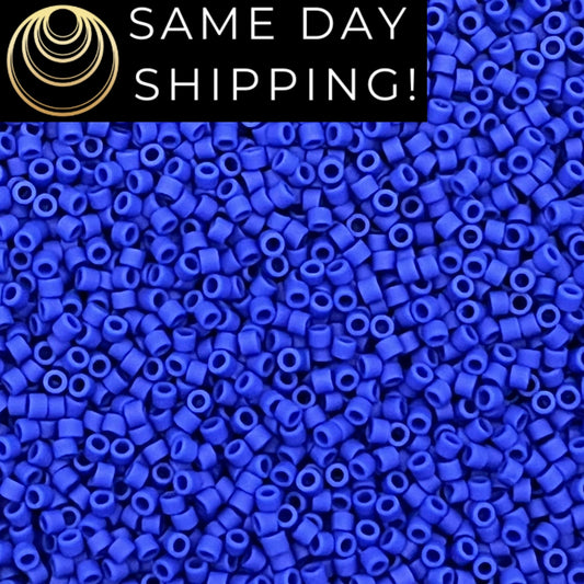 DB0756 11/0 Miyuki Delica Beads Matte Opaque Cobalt Blue