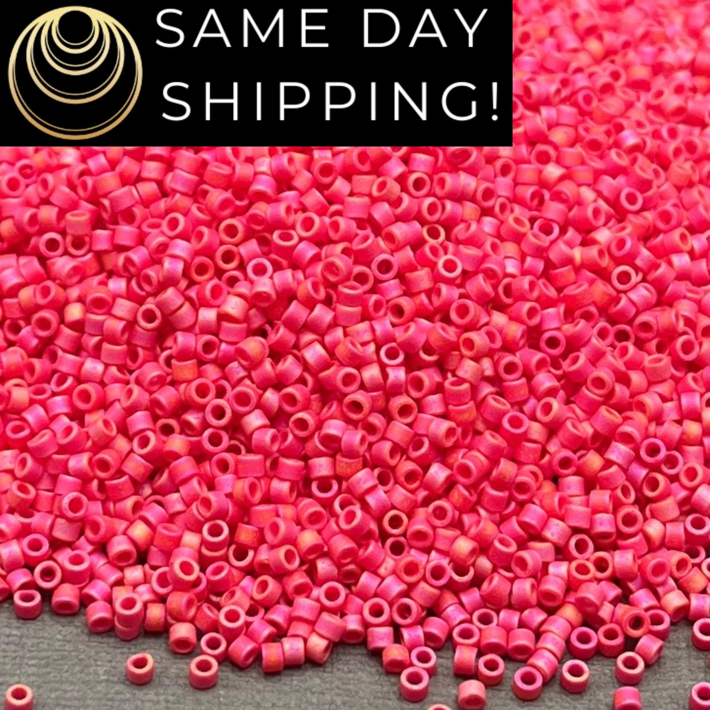 DB0874 11/0 Miyuki Delica Beads Matte Opaque Red AB