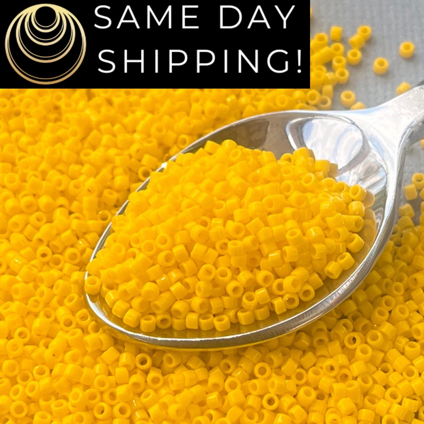 DB1132 11/0 Miyuki Delica Beads Opaque Canary Yellow