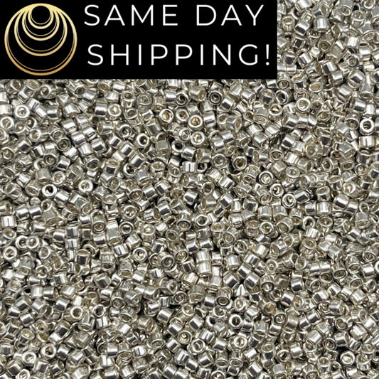 DB035 11/0 Miyuki Delica Beads Galvanized Silver