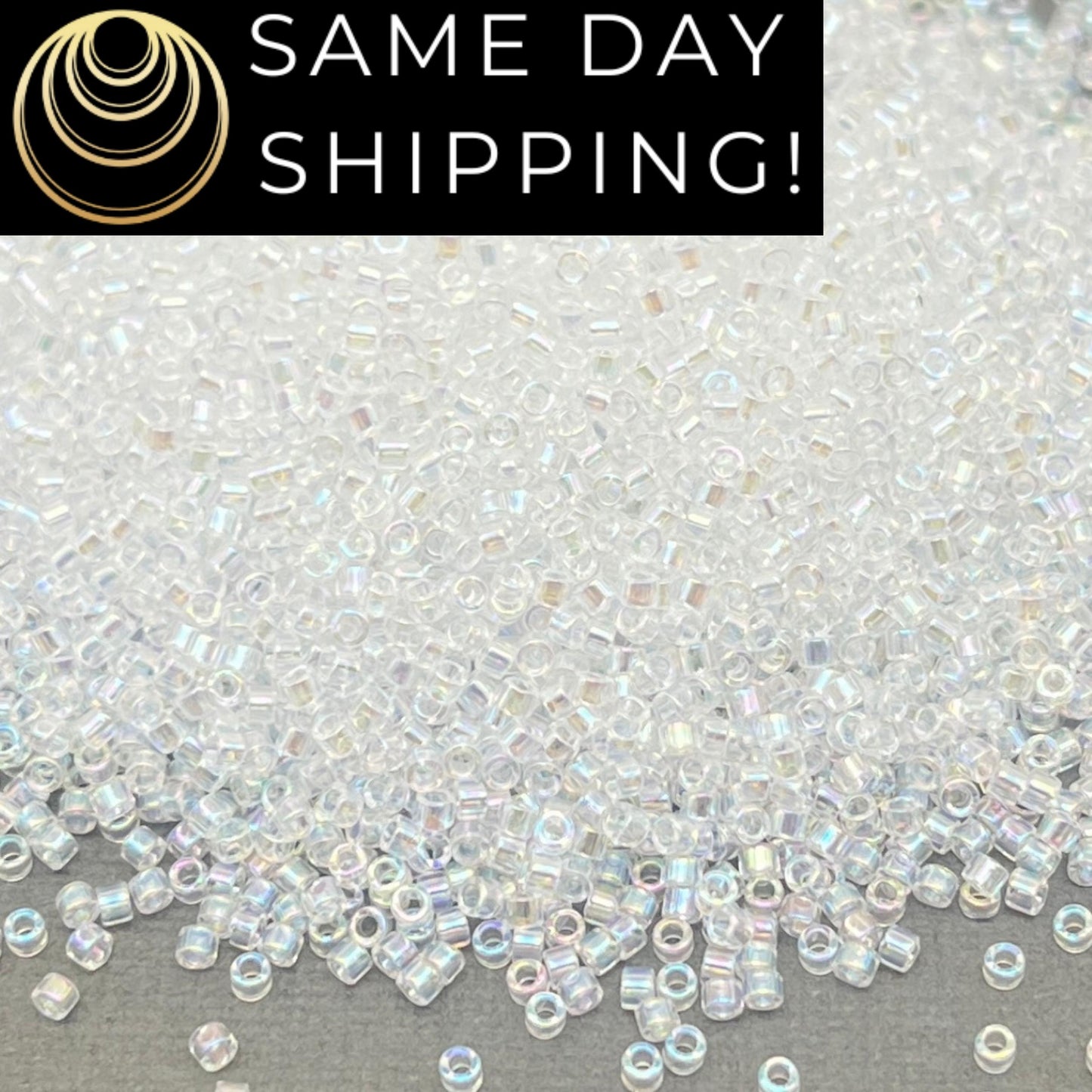 DB0051 11/0 Miyuki Delica Beads Crystal AB