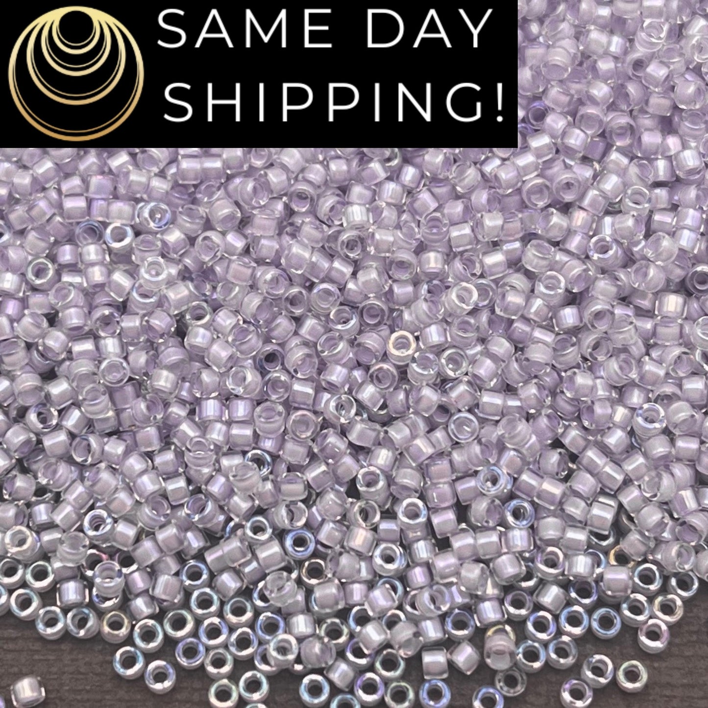 DB0080 11/0 Miyuki Delica Beads Pale Violet Lined Crystal Luster