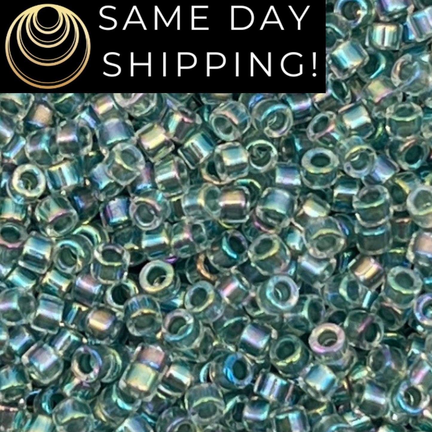 DB0084 11/0 Miyuki Delica Beads Sea Foam Lined Crystal AB