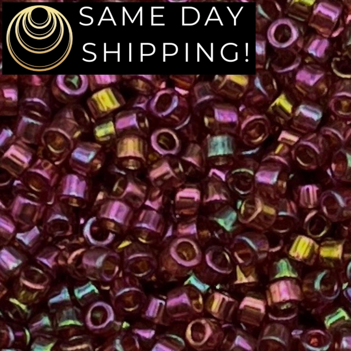 DB0103 11/0 Miyuki Delica Beads Dark Topaz Rainbow Gold Luster