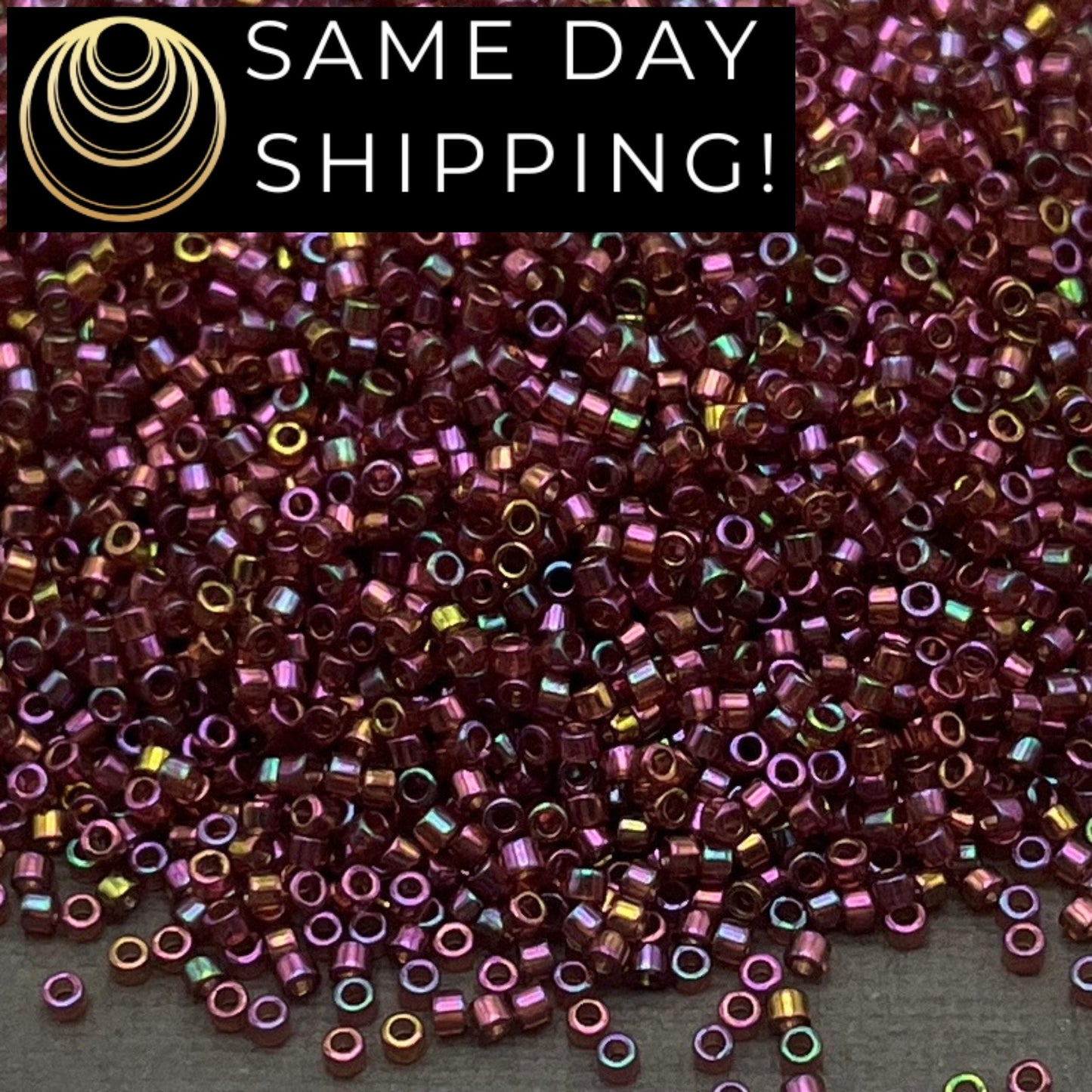 DB0103 11/0 Miyuki Delica Beads Dark Topaz Rainbow Gold Luster