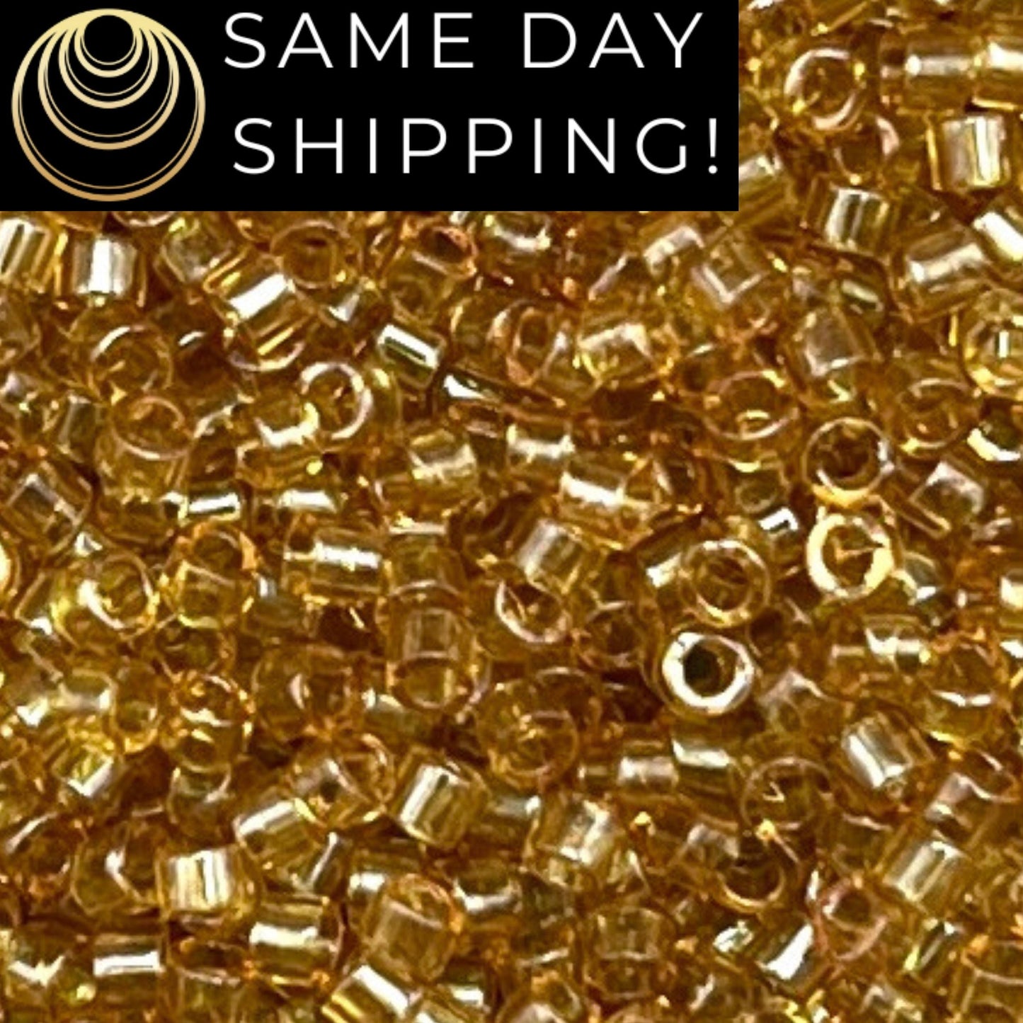 DB0118 11/0 Miyuki Delica Beads Transparent Saffron Luster