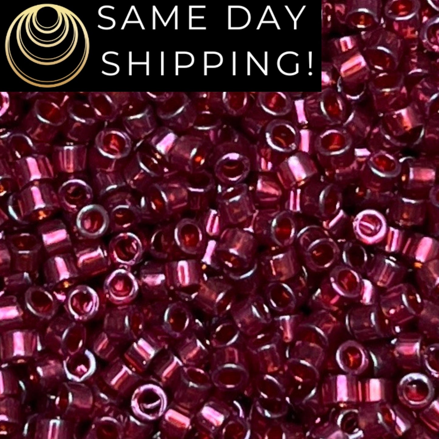 DB0120 11/0 Miyuki Delica Beads Dark Topaz Claret Luster
