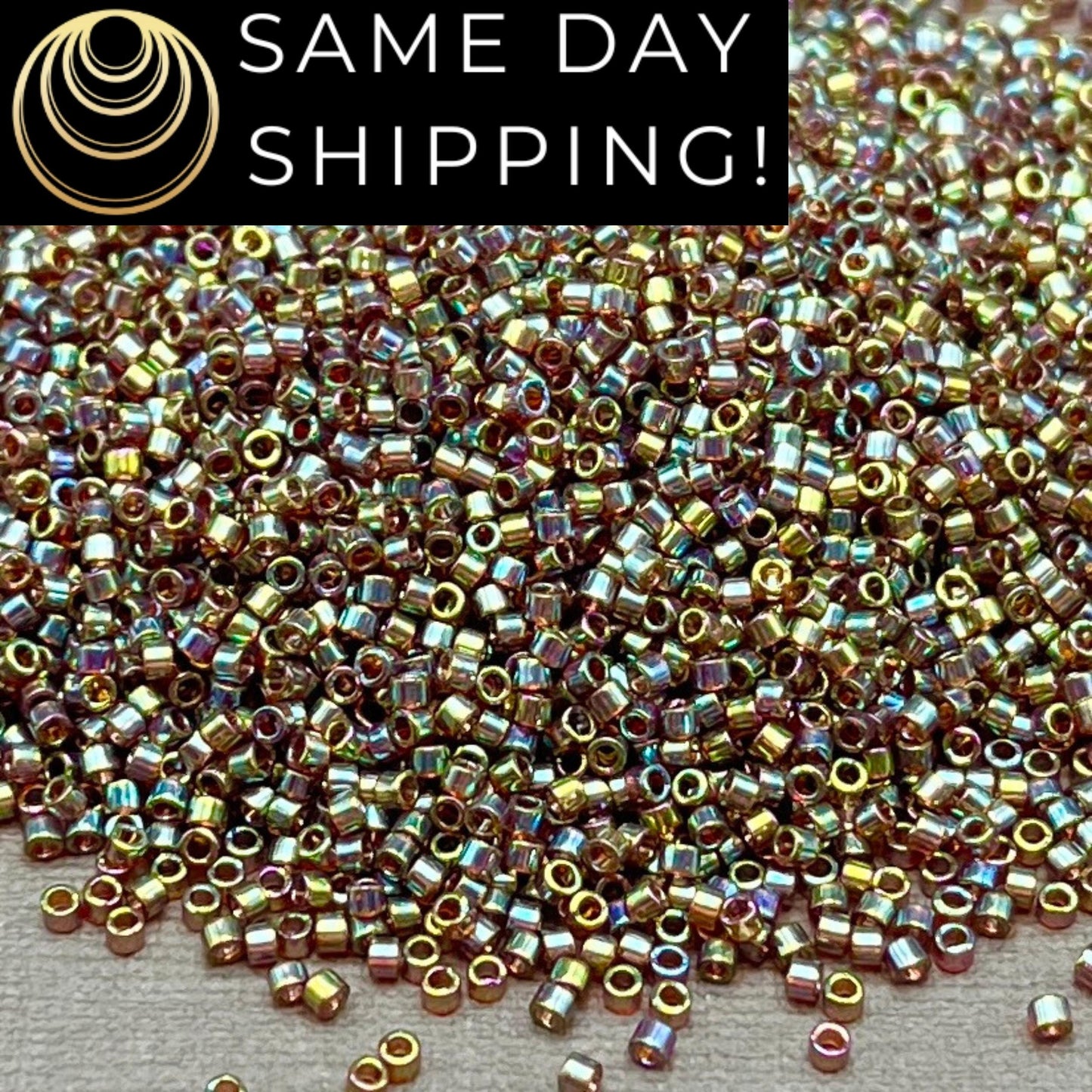 DB0122 11/0 Miyuki Delica Beads Root Beer Gold Luster