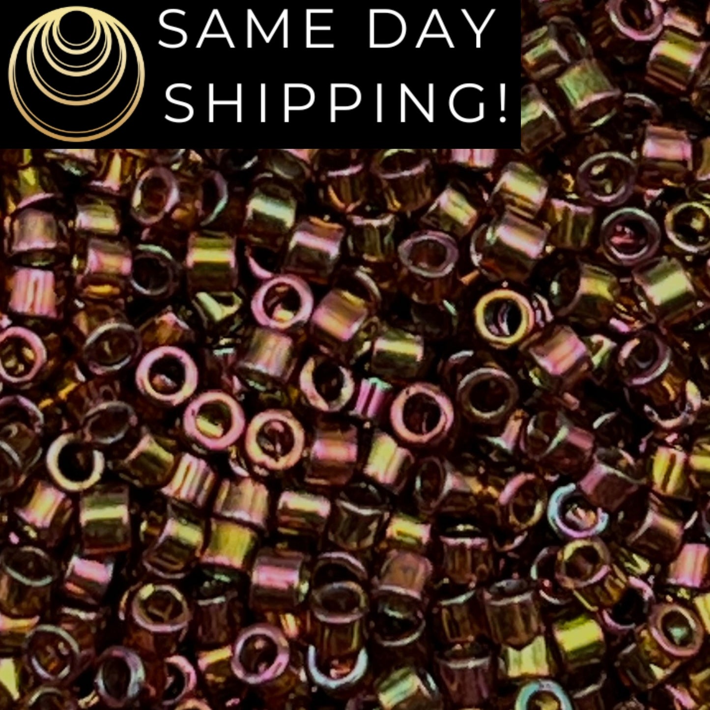 DB0126 11/0 Miyuki Delica Beads Cinnamon Rainbow Gold Luster