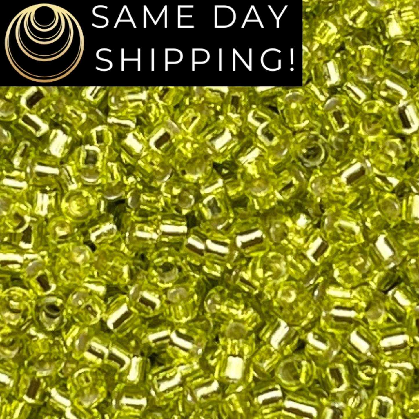 DB0147 11/0 Miyuki Delica Beads Silver Lined Chartreuse