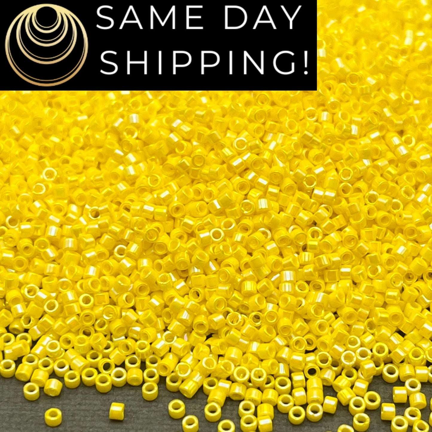 DB0160 11/0 Miyuki Delica Beads Opaque Yellow AB