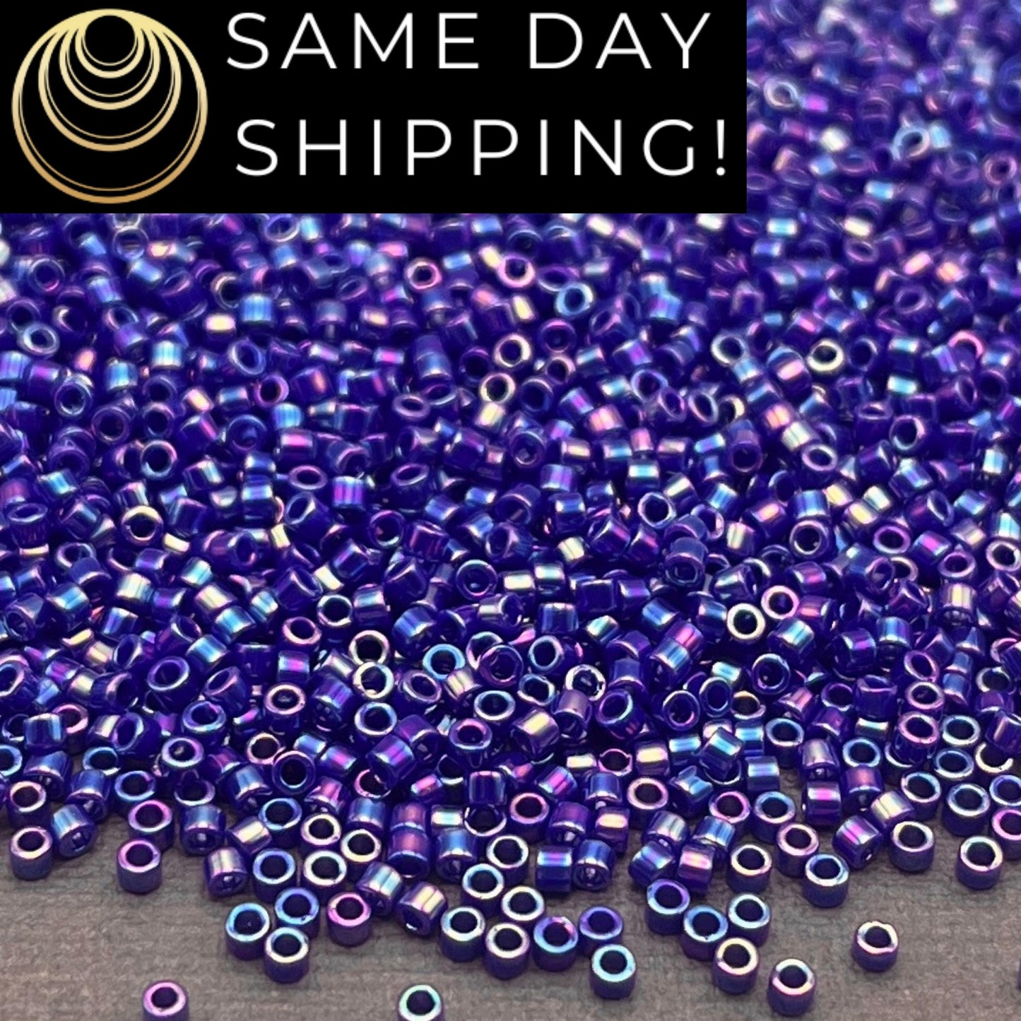 DB0165 11/0 Miyuki Delica Beads Opaque Cobalt Blue AB