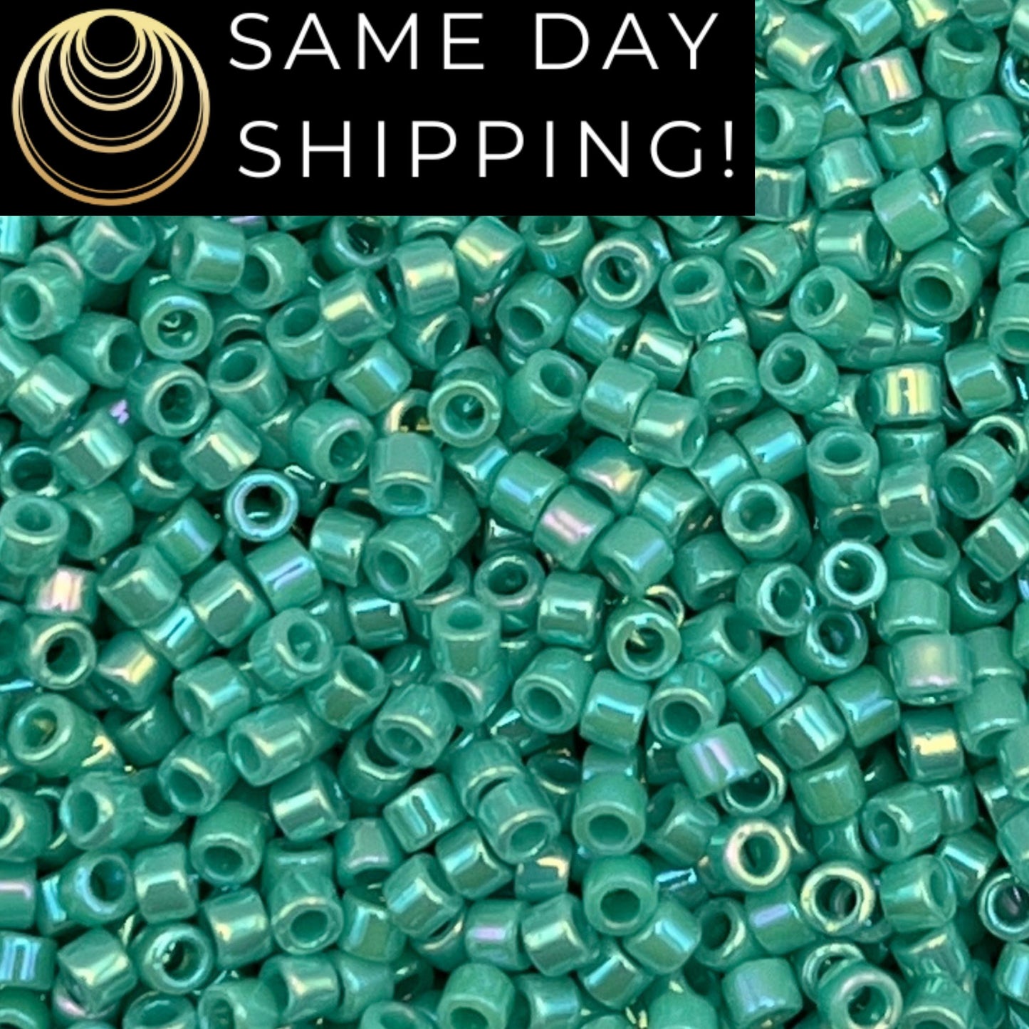 DB0166 11/0 Miyuki Delica Beads Opaque Turquoise Green AB