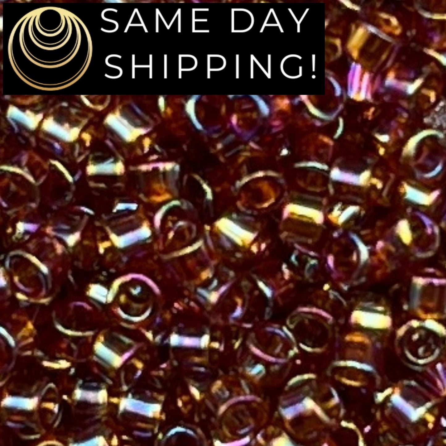 DB0170 11/0 Miyuki Delica Beads Transparent Topaz AB