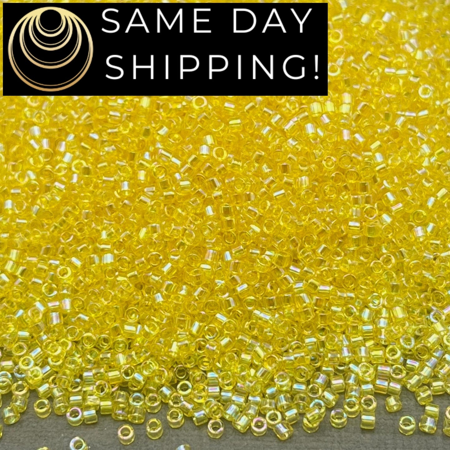 DB0171 11/0 Miyuki Delica Beads Transparent Yellow AB