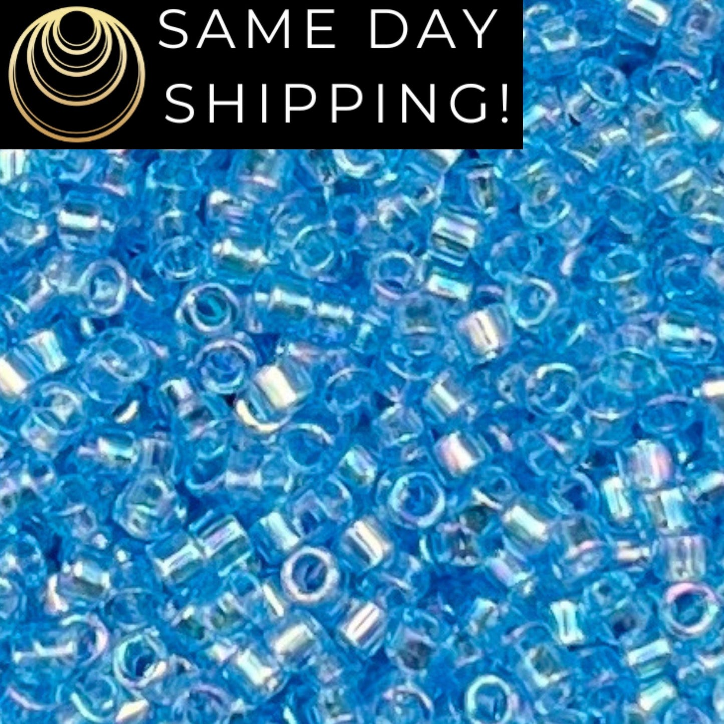 DB0176 11/0 Miyuki Delica Beads Transparent Aqua AB