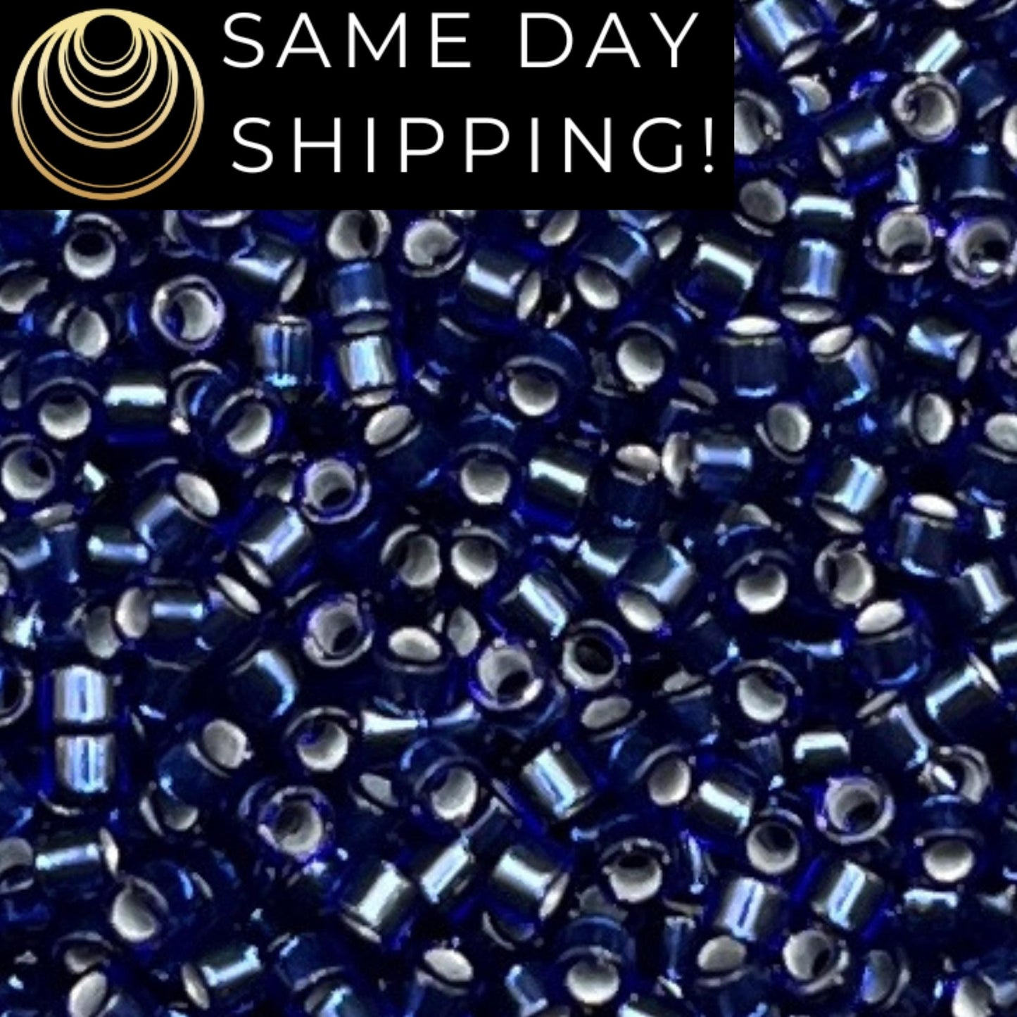 DB0183 11/0 Miyuki Delica Beads Silver Lined Royal Blue