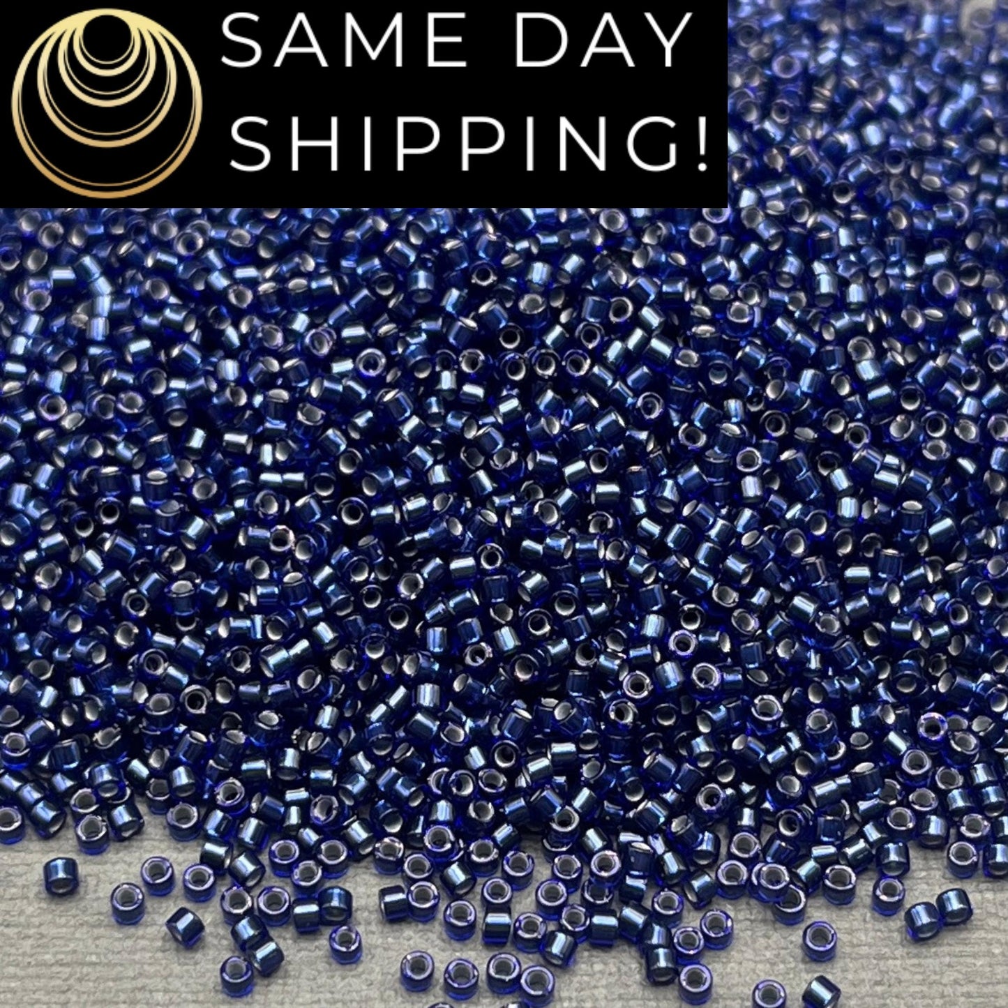 DB0183 11/0 Miyuki Delica Beads Silver Lined Royal Blue