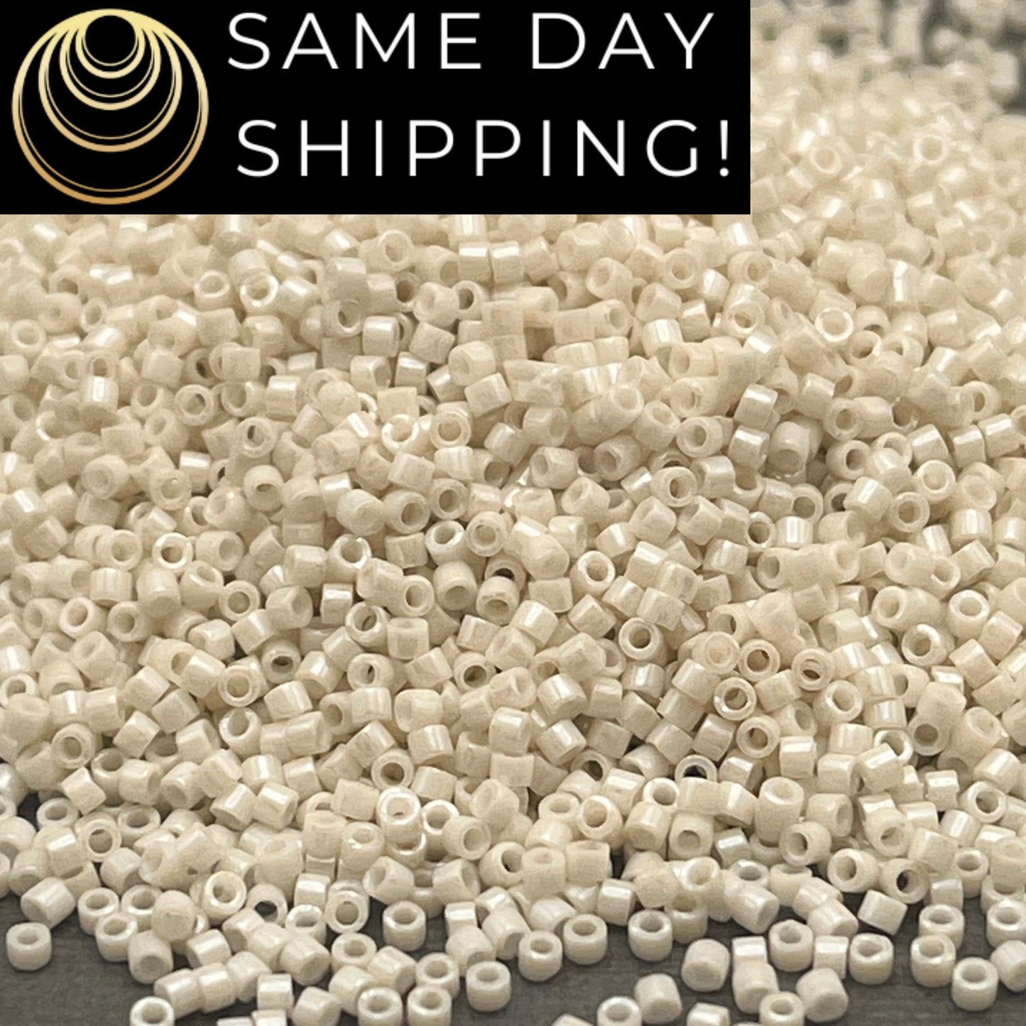 DB0211 11/0 Miyuki Delica Beads Opaque Limestone Luster