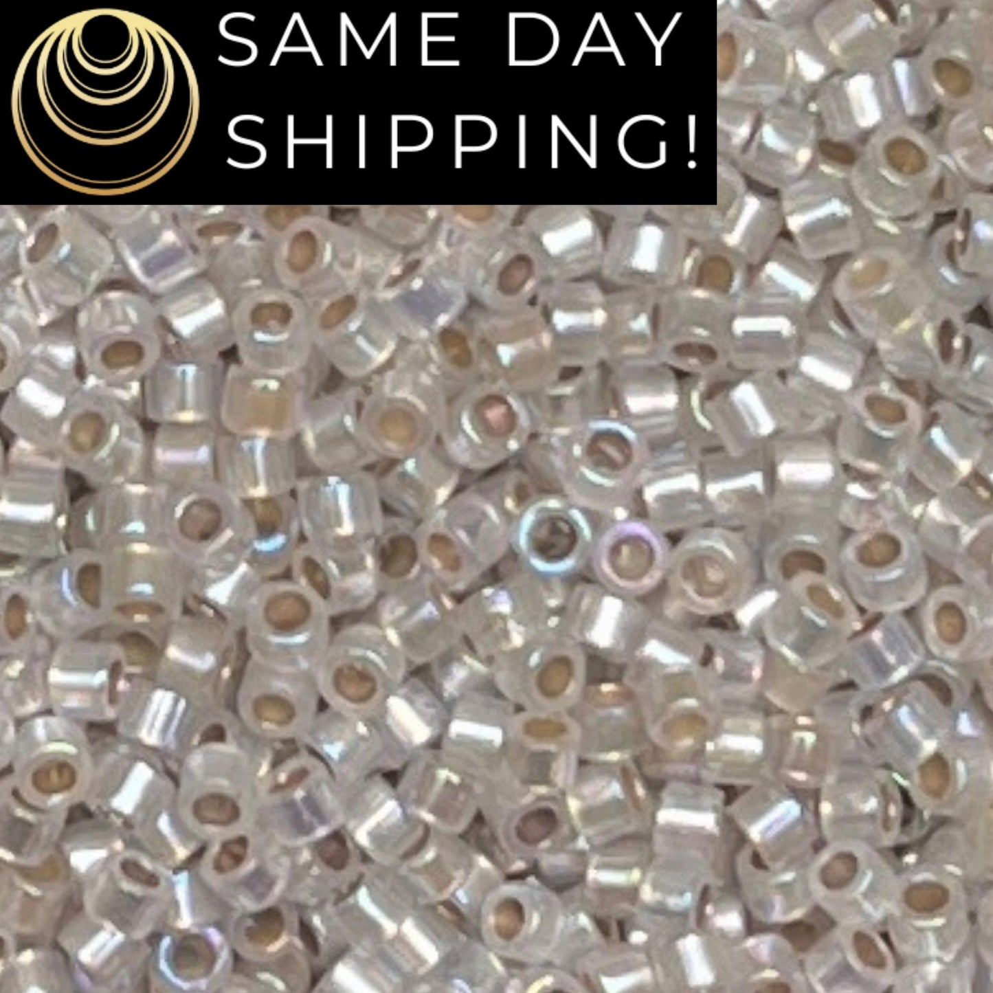 DB0223 11/0 Miyuki Delica Beads Silver Lined Opal AB