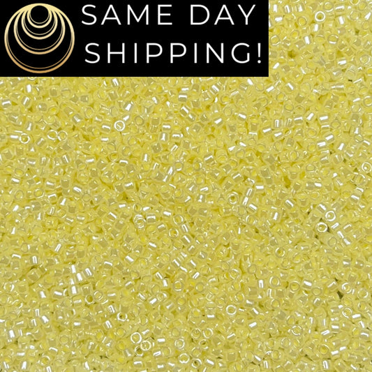 DB0232 11/0 Miyuki Delica Beads Light Lemon Ice Ceylon