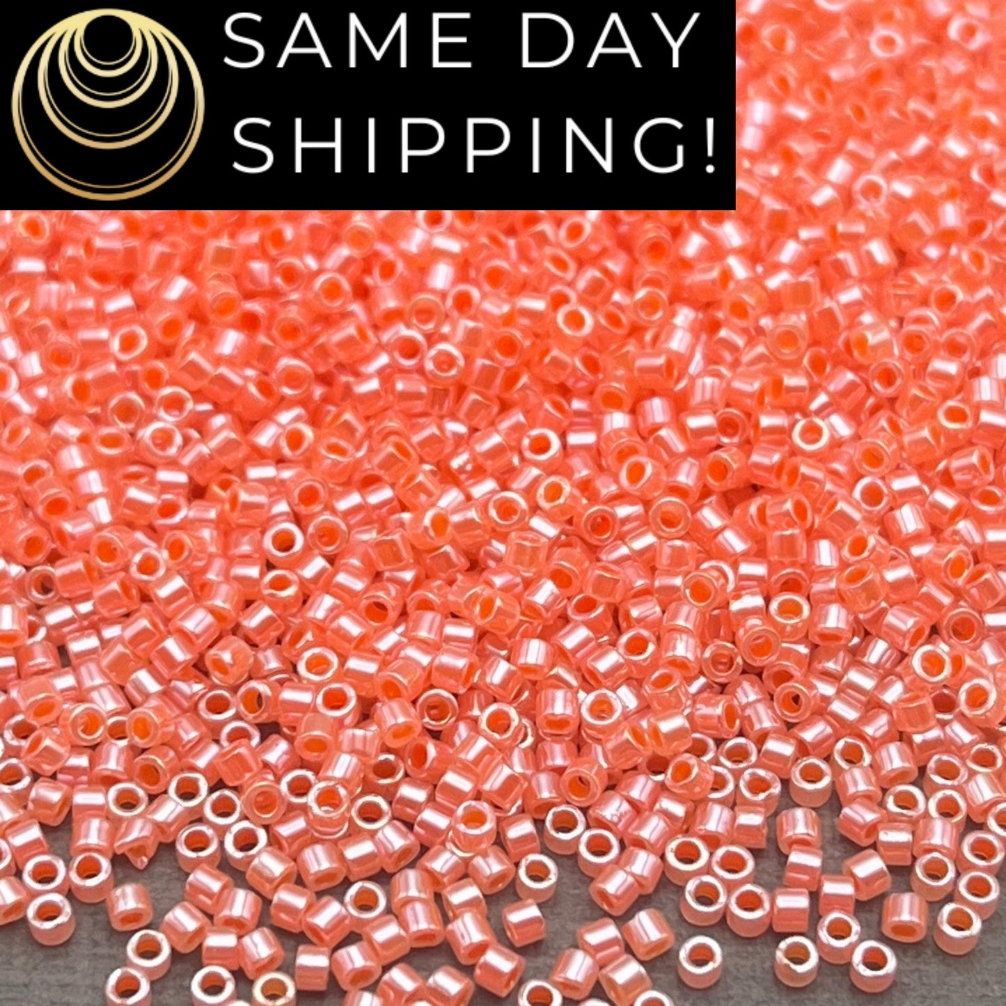 DB0235 11/0 Miyuki Delica Beads Salmon Ceylon