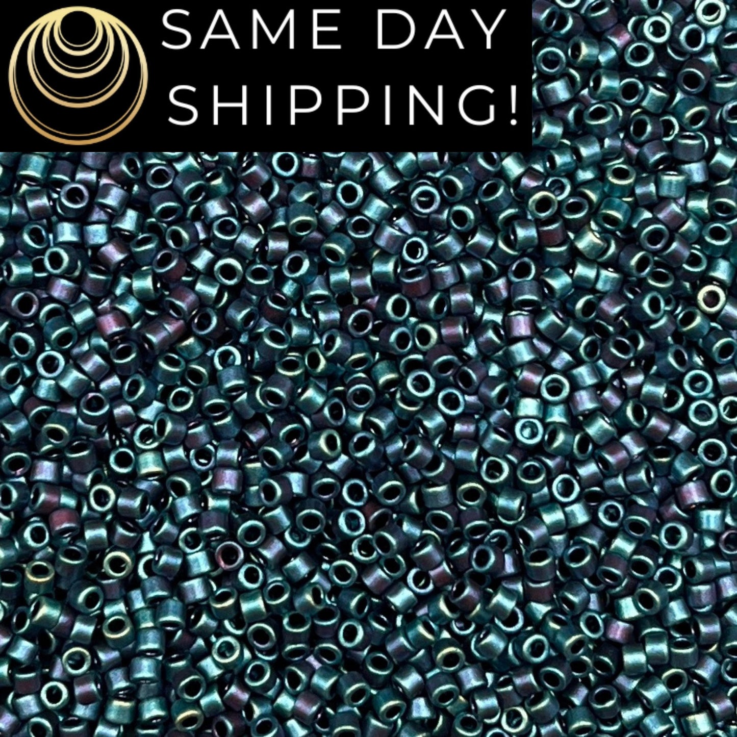 DB0325 11/0 Miyuki Delica Beads Matte Metallic Blue AB