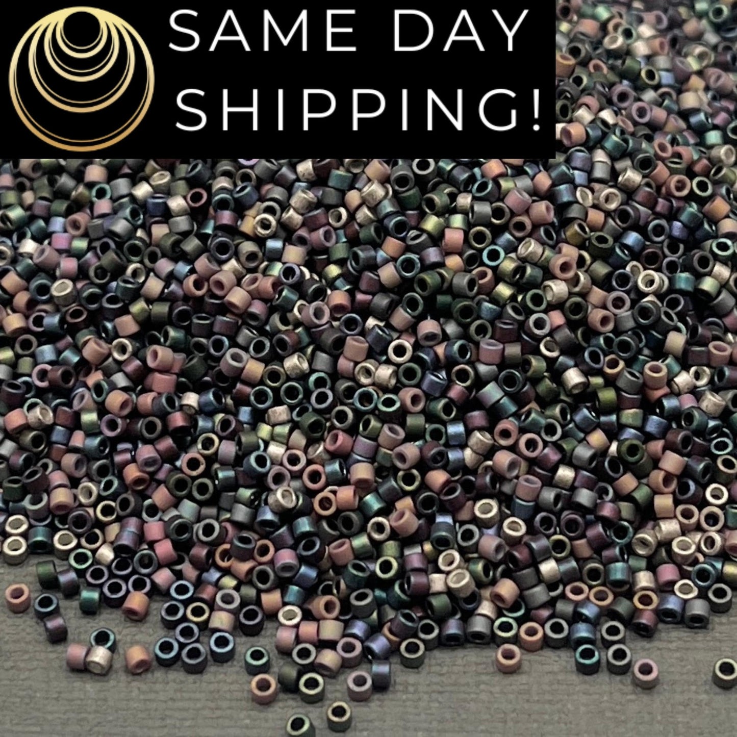 DBMIX0026 11/0 Miyuki Delica Beads Flat Iron Mix