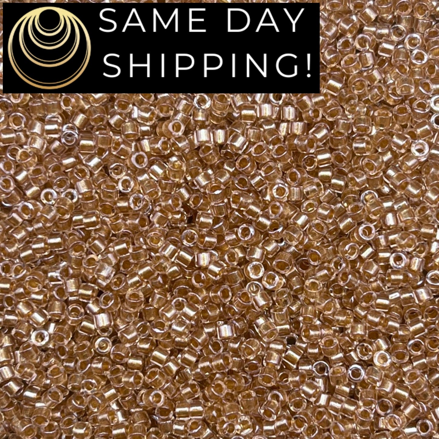 DB0901 11/0 Miyuki Delica Beads Sparkling Honey Beige Lined Crystal