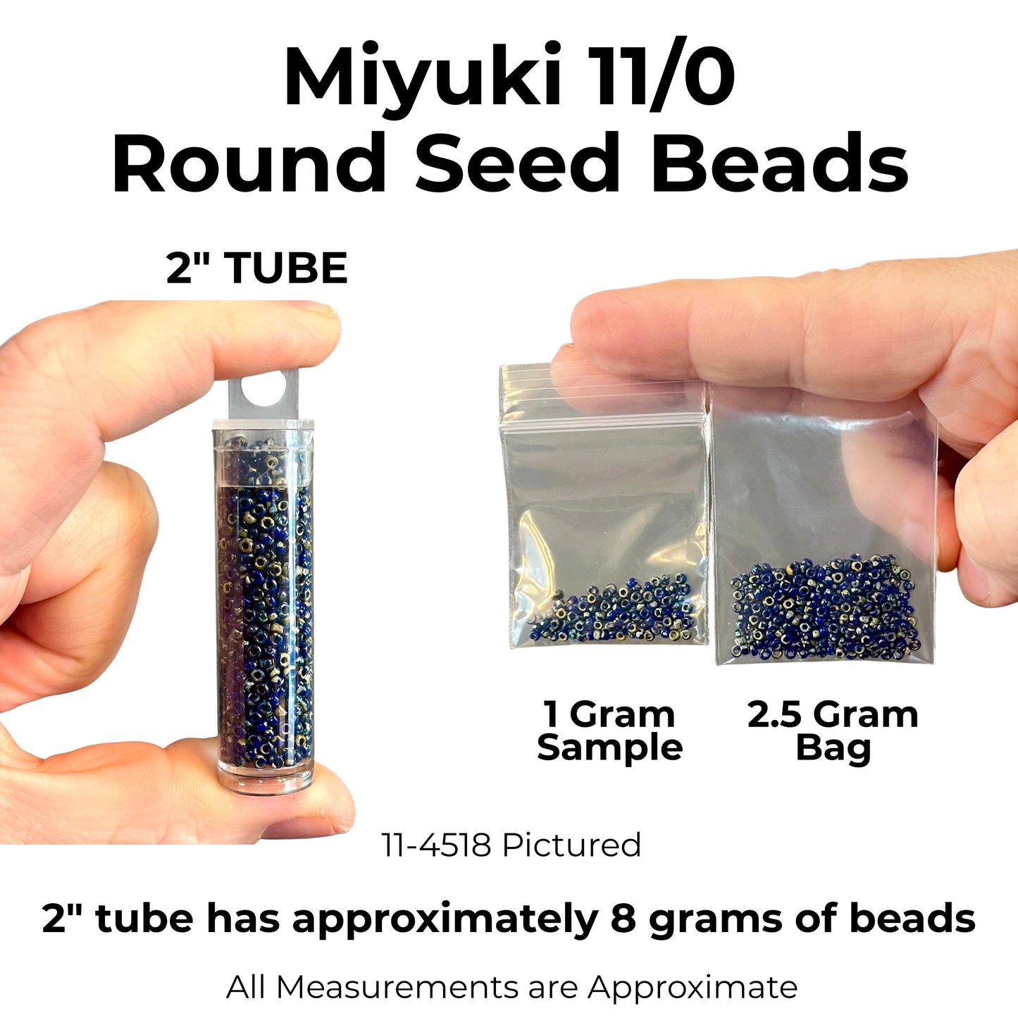 11-4705 Miyuki 11/0 Round Seed Beads Matte Frosted Glazed Cadet Gray Rainbow