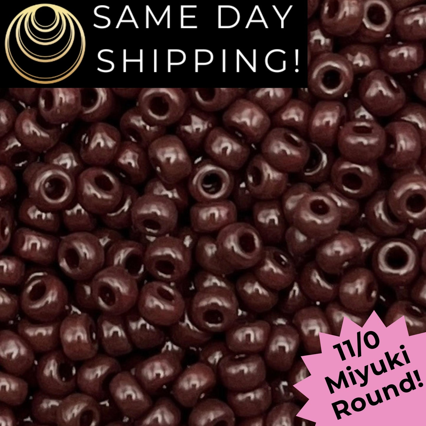 11-0409 Miyuki 11/0 Round Seed Beads Opaque Chocolate